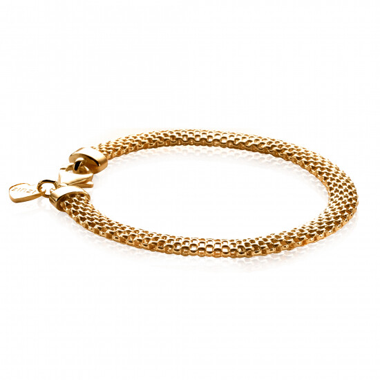 ZINZI silbernes Fantasie Armband gelb vergoldet 18,5cm ZIA879G