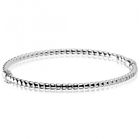 ZINZI zlv. bangle armband bolletjes 3mm