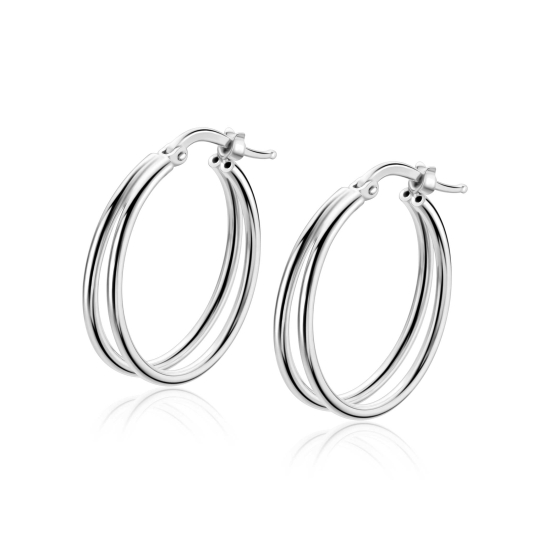 ZINZI zlv. oorringen dubbele draad