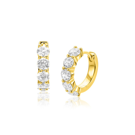 ZINZI zlv. klapcreolen gg.verguld 5x zirc.16x4mm