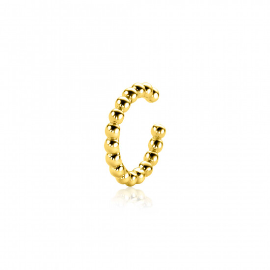 ZINZI zlv. earcuff gg.verg. bolletjes