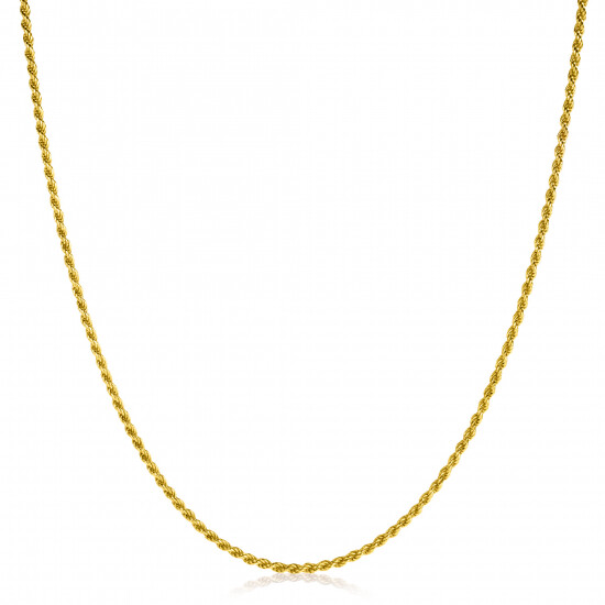 ZINZI zlv. koord collier 45cm geelverguld