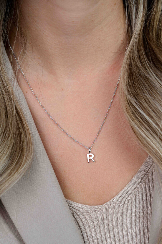 ZINZI silberner Buchstaben Anhänger R ZIH2140R