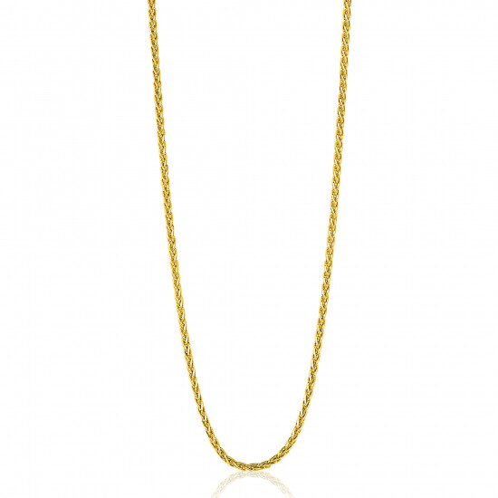 42cm ZINZI silberne Palmier Kette gelb vergoldet ZILC-P42G