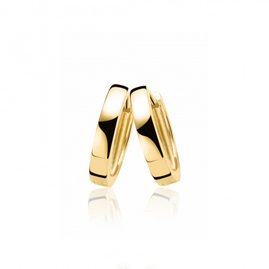 ZINZI silberne Ohrringe gelb vergoldet 17 x 3mm ZIO186G