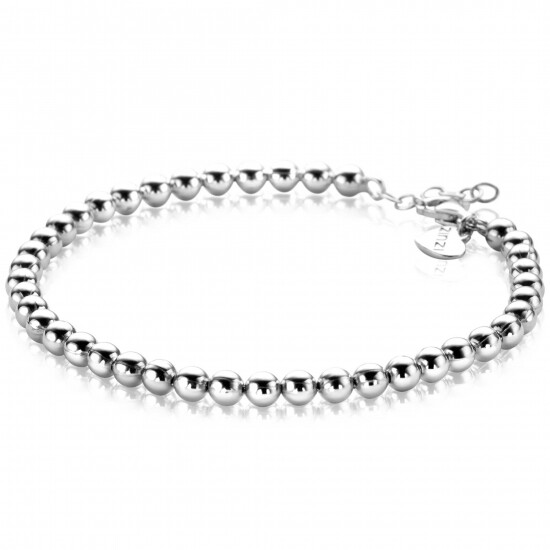 ZINZI Silberarmband mit Kugelgliedern, 4 mm breit, 18-20 cm ZIA2659