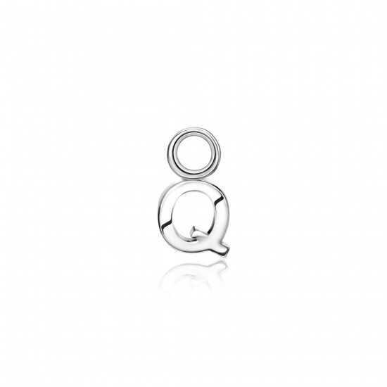 ZINZI silberner Buchstabe Ohranhänger Q Preis pro Stück ZICH2144Q