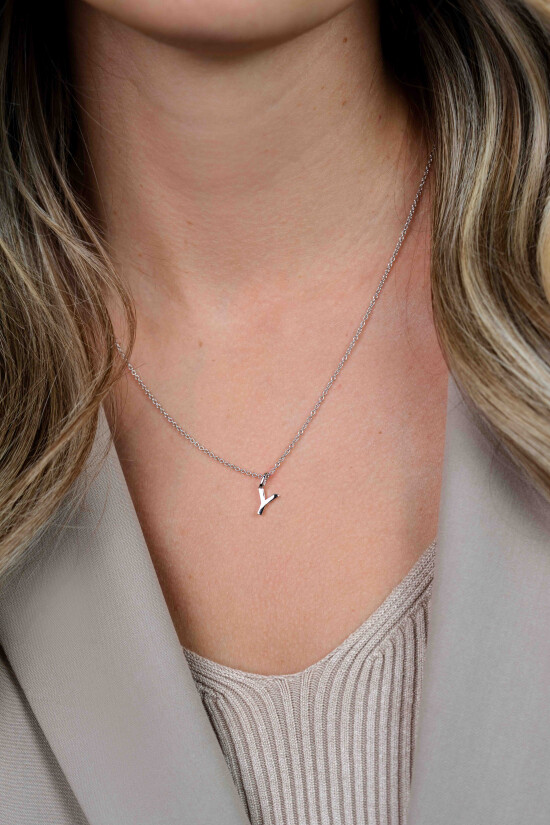 ZINZI silberner Buchstaben Anhänger Y ZIH2140Y