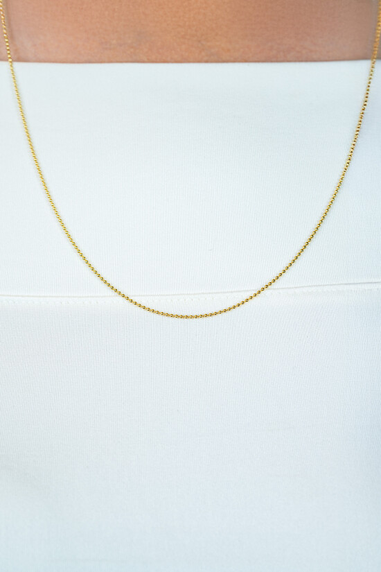 ZINZI zlv. bol collier 70 cm geel verguld