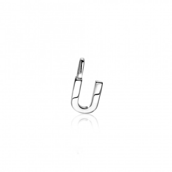ZINZI silberner Buchstaben Anhänger U ZIH2140U