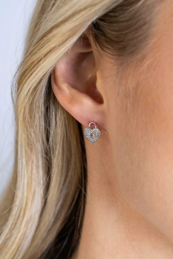 ZINZI zlv. oorstekers hartvorm met zirconia's