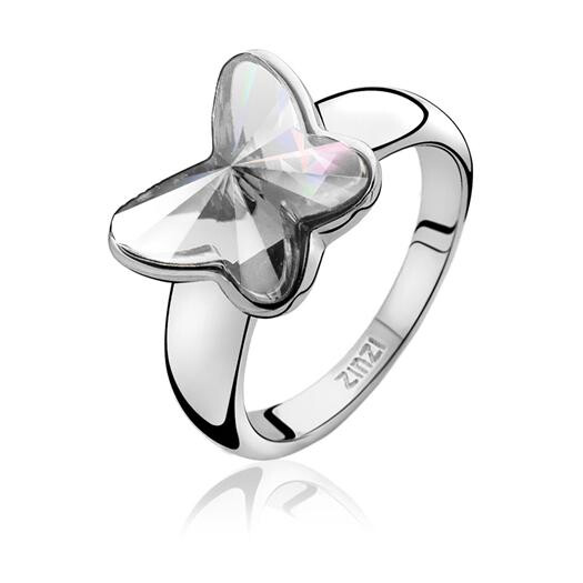 ZINZI silberner Ring weiß ZIR717