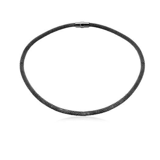 Zinzi eng silberne Halskette schwarz überzogen mit Rhodium 43cm ZIC681Z