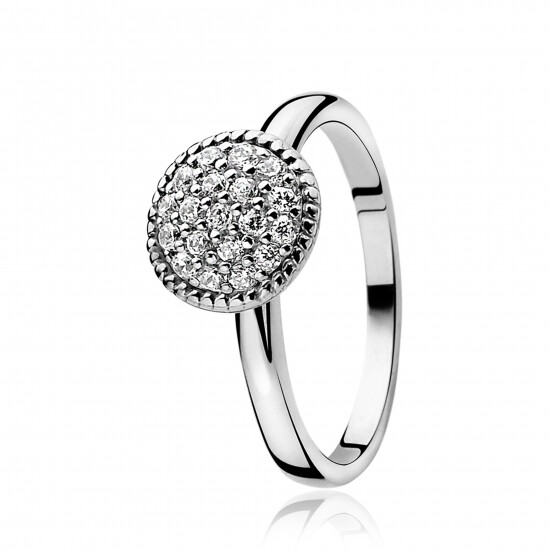 ZINZI silberner Ring weiß ZIR930
