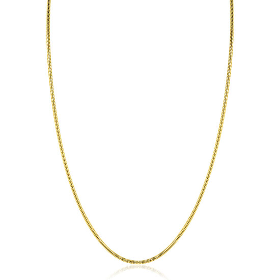 ZINZI zlv. slangen collier gg.verg. rond 1.7mm