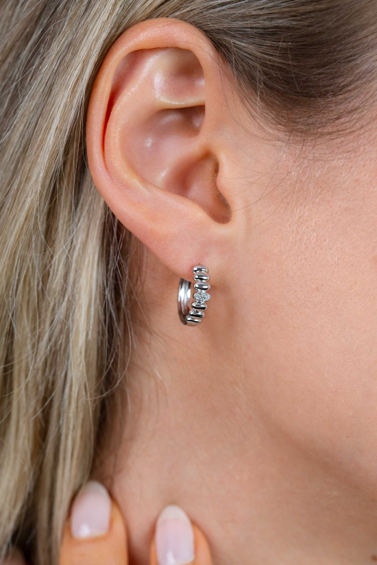 ZINZI zlv. oorringen ovaaltjes 1 bezet met zirc.