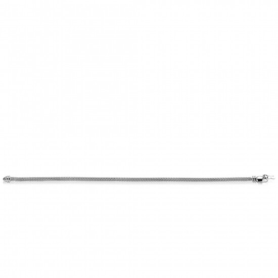 ZINZI zlv. armband fijne popcorn 3mm