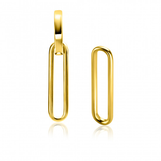 ZINZI zlv. oorbedels gg.verg.paperclip glad 28mm