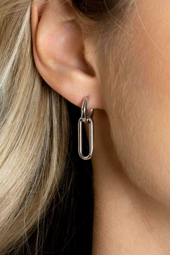 ZINZI zlv. oorbedels paperclip glad 18mm