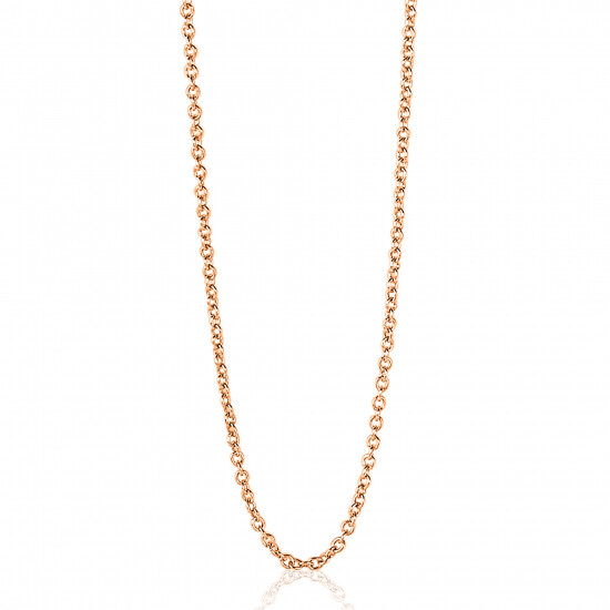 80cm ZINZI silberne Anker Kette rosévergoldet ZILC-A80R