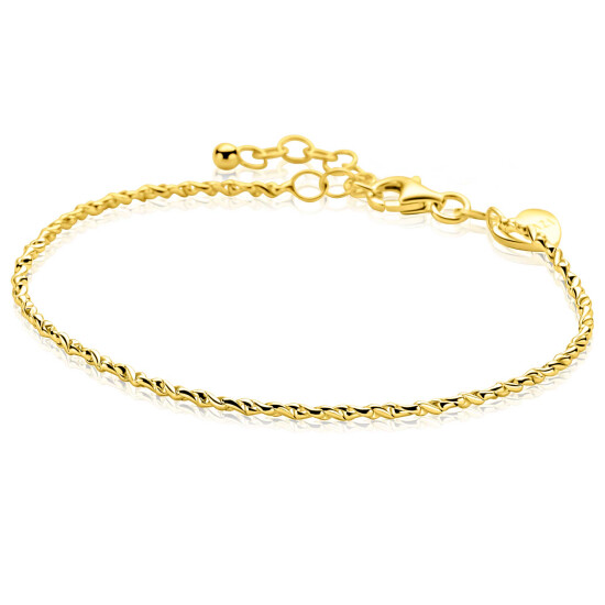 ZINZI zlv. armband geel verguld fantasie