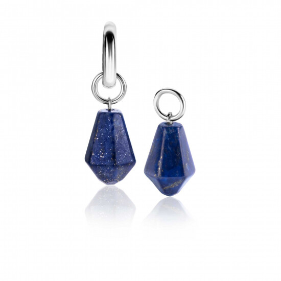 ZINZI zlv. oorbedels pegels lapis lazuli zlv.oog