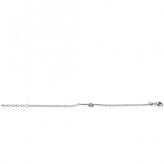 ZINZI Silber Jasseron-Armband mit Stäbchen und Knoten 17-20cm ZIA-BF99
