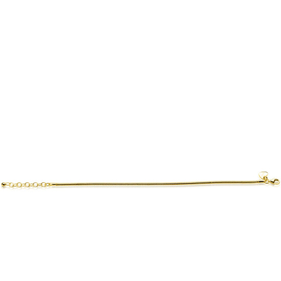 ZINZI zlv. slangen armband gg.verg. rond 2mm