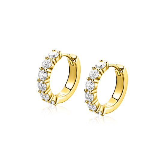 ZINZI zlv. klapcreolen gg.verg. 6xzirconia 15x3mm