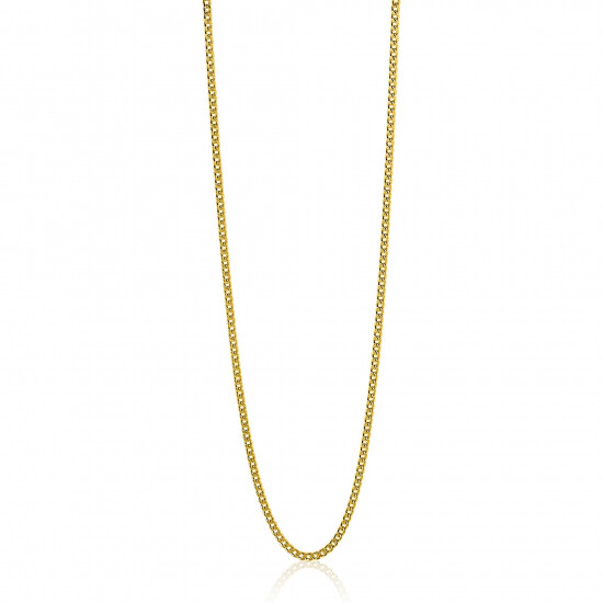 ZINZI zlv. gourmet collier 90 cm geel verguld