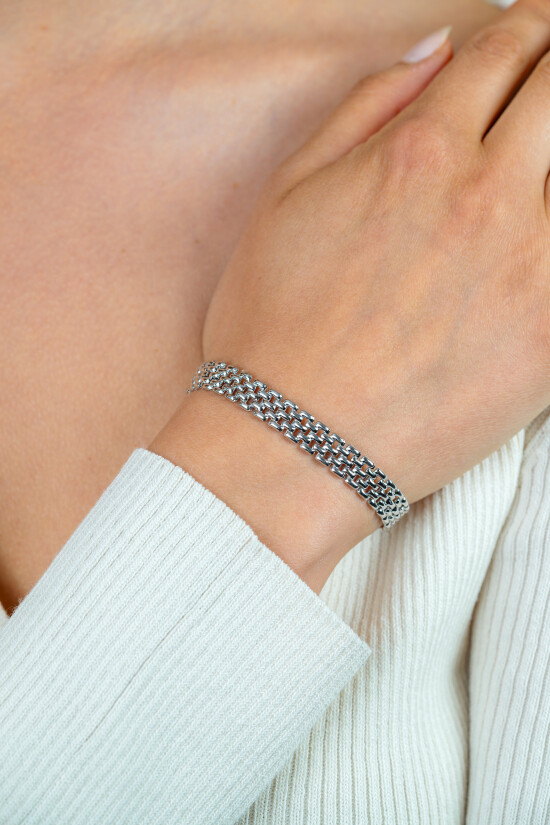ZINZI zlv. rolex-style armband 8mm breed