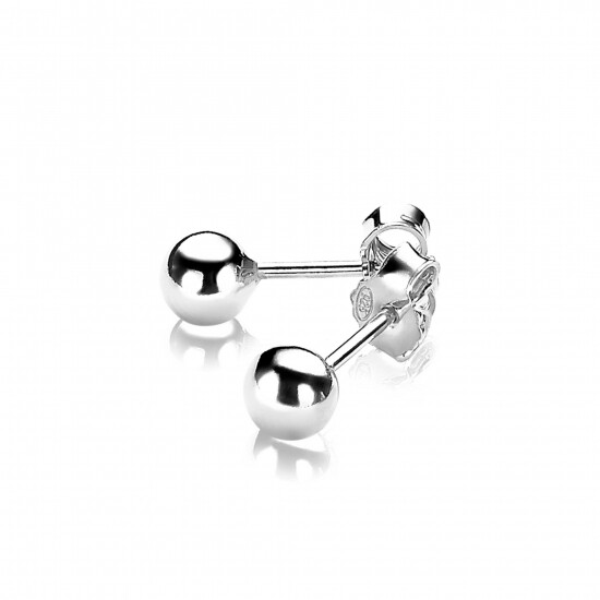 Zinzi silberne Ohrstecker glatt Kugel 5mm ZIO807