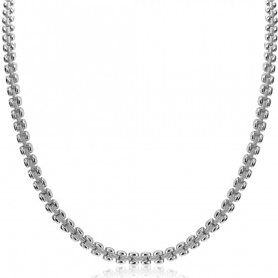 ZINZI silberne Luxus Halskette 43cm mit rolex-style Glieder 5mm ZIC1997