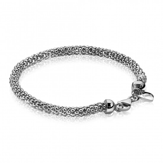 Zinzi silbernes Gliederarmband 4,5mm breit 19cm ZIA1057