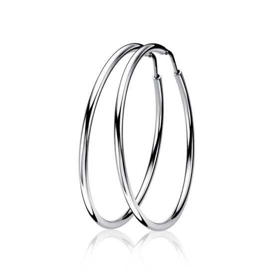 ZINZI silberne Kreolen 35 x 2mm glatt ZIO435