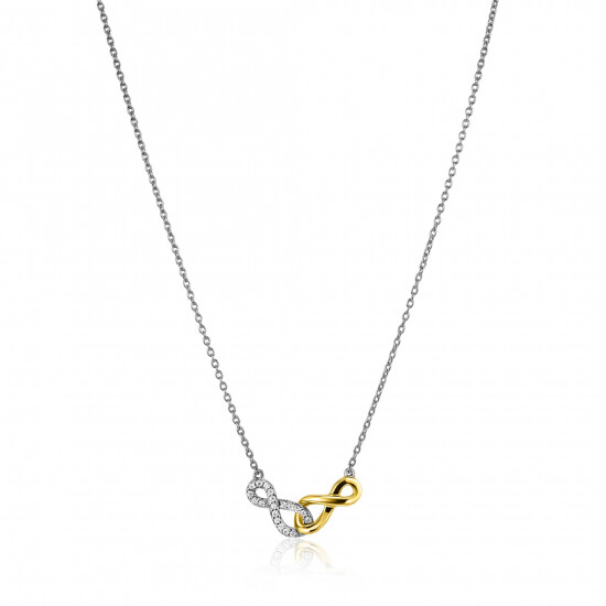 ZINZI Silber Fantasiekette mit verbundenen Infinity-Zeichen, 42-45 cm ZIC2649