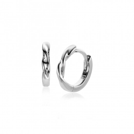 ZINZI zlv. klapcreolen gedraaid 13x2mm