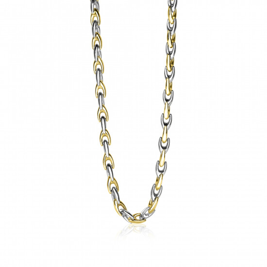 ZINZI silberne Gliederhalskette gelb vergoldet 6,4mm breit 45,5cm ZIC1641BG