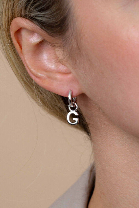 ZINZI silberner Buchstabe Ohranhänger G Preis pro Stück ZICH2144G