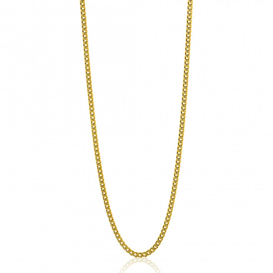 ZINZI zlv. gourmet collier 70 cm geel verguld