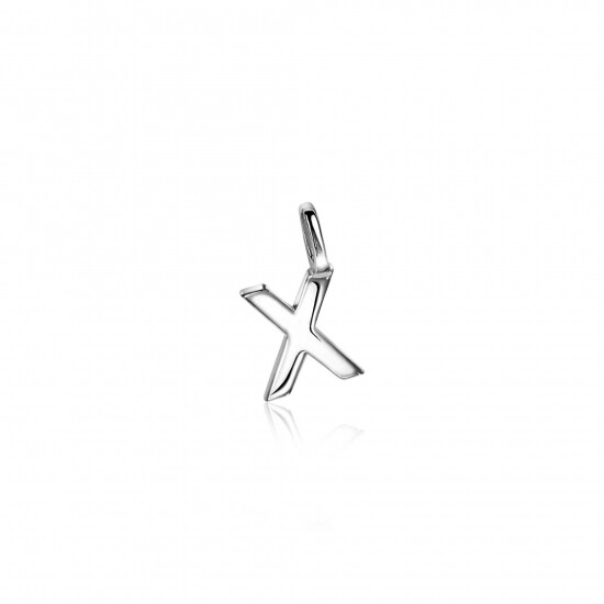 ZINZI silberner Buchstaben Anhänger X ZIH2140X