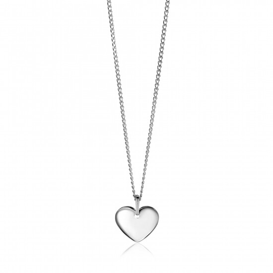 15mm ZINZI Silberner Anhänger in Herzform, glatt, für Gravur ZIH2346-15 (ohne Kette)