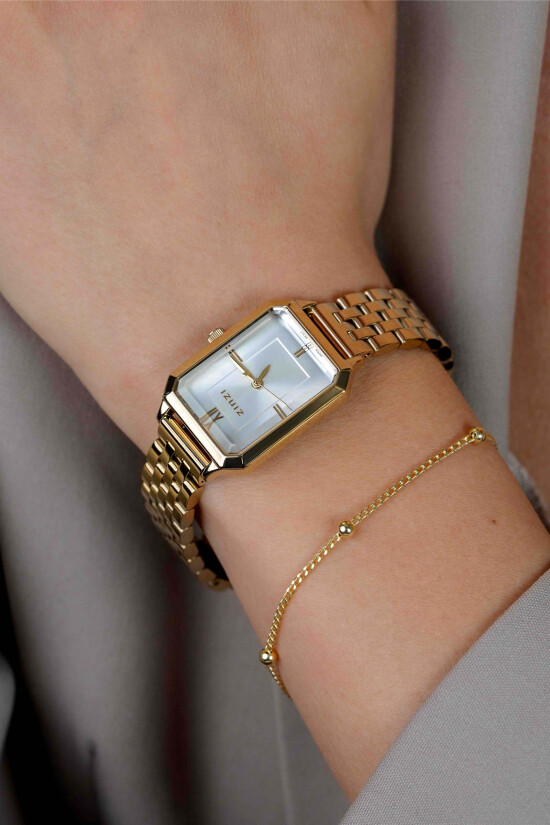 Zinzi Allure horloge 30mm gold/w.plt zilver/gd.band