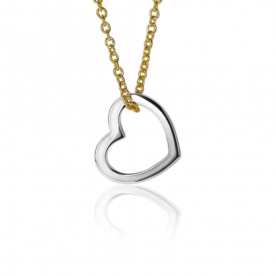 ZINZI silberner Anhänger 12mm offen Herz ZIH2197