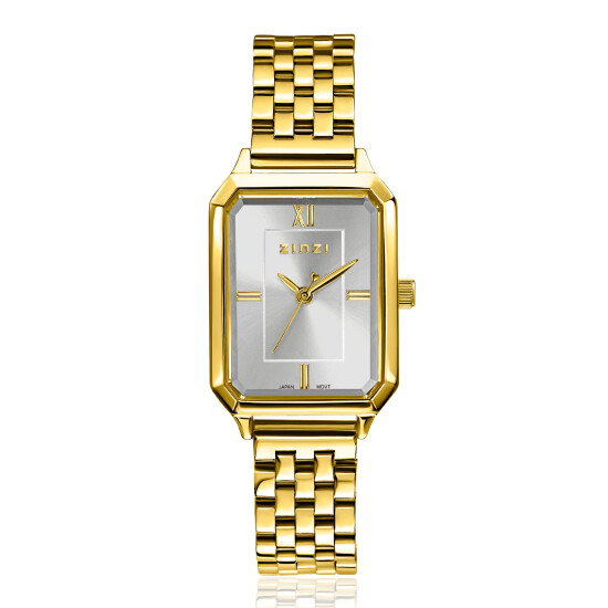 Zinzi Allure horloge 30mm gold/w.plt zilver/gd.band