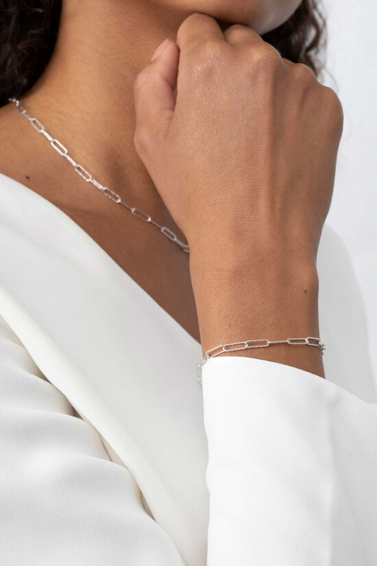 ZINZI silbernes Armband mit trendy paperclip Glieden 3,4mm breit ZIA1992