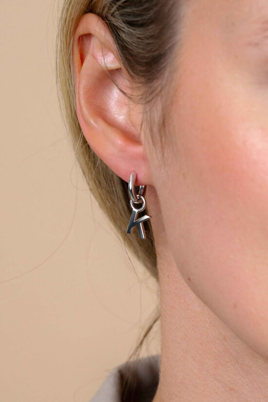 ZINZI silberner Buchstabe Ohranhänger K Preis pro Stück ZICH2144K