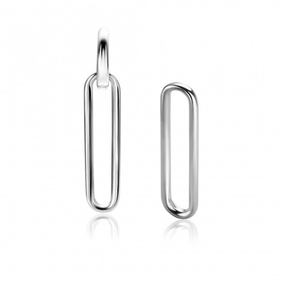 ZINZI zlv. oorbedels paperclip glad 28mm