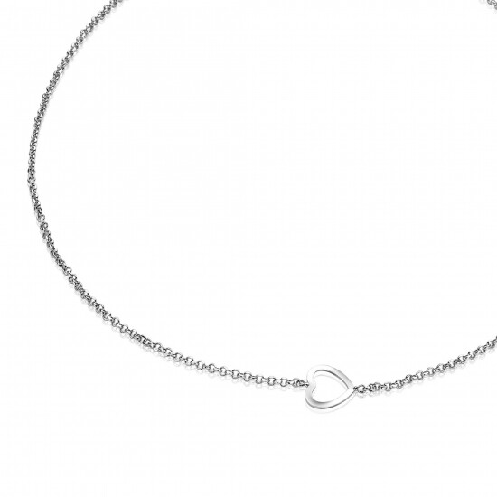 ZINZI silberner Choker 32+10cm Herz ZICHOK1459