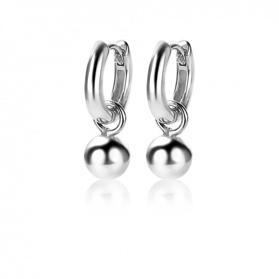 ZINZI silberne Ohrhänger Kugel 6mm ZICH1930